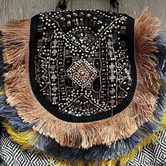 Jasper & Jeera Beaded Fringe Backpack - Picture 2 of 7